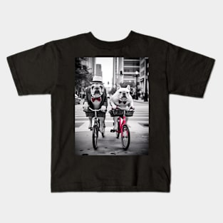 Bicycle Dogs Kids T-Shirt